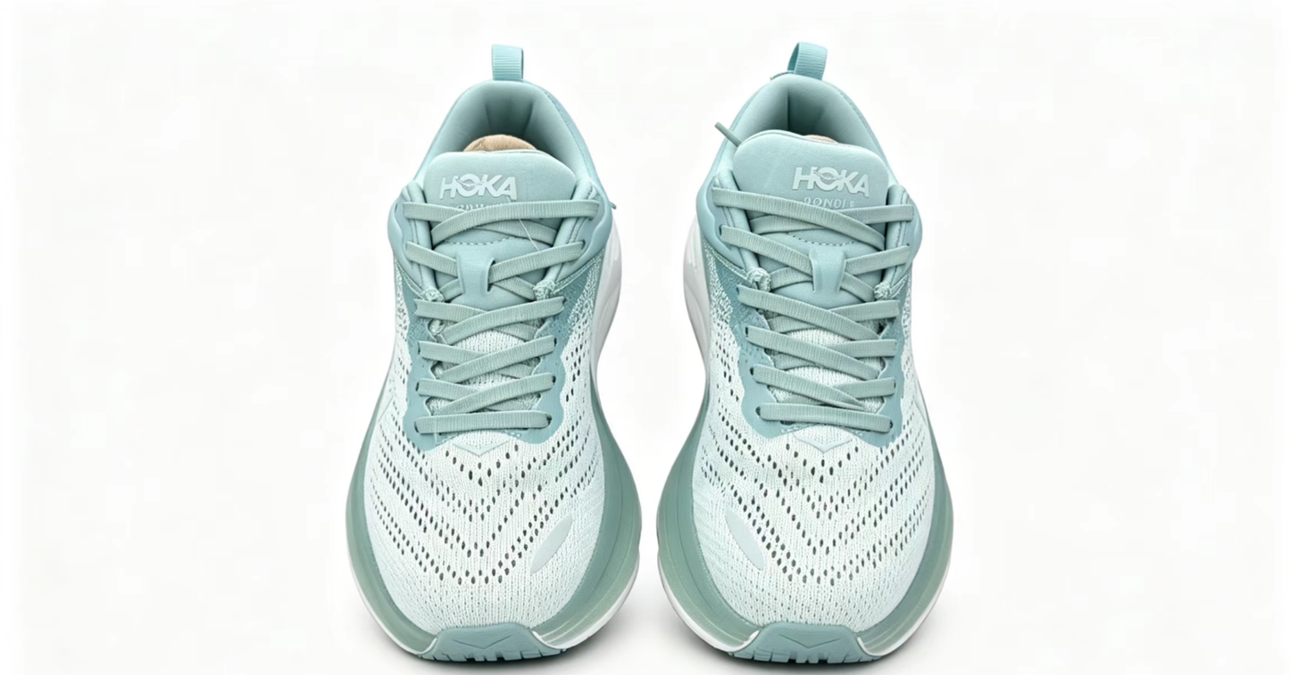 HOKA ONE ONE Bondi8 Running Shoes — Mint Blue