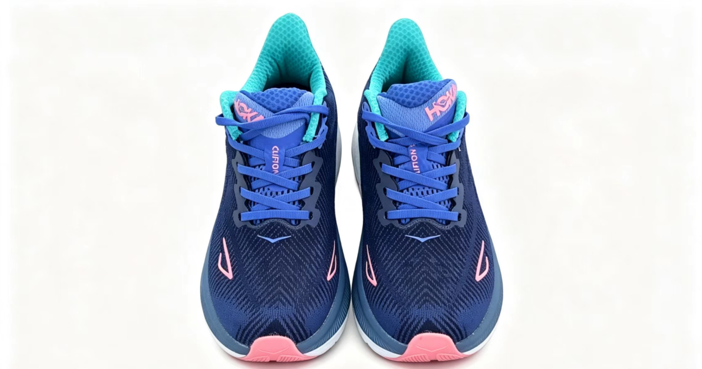 HOKA ONE ONE Clifton 9 – Navy/Pink/Mint | Lightweight Cushioned Running Shoes