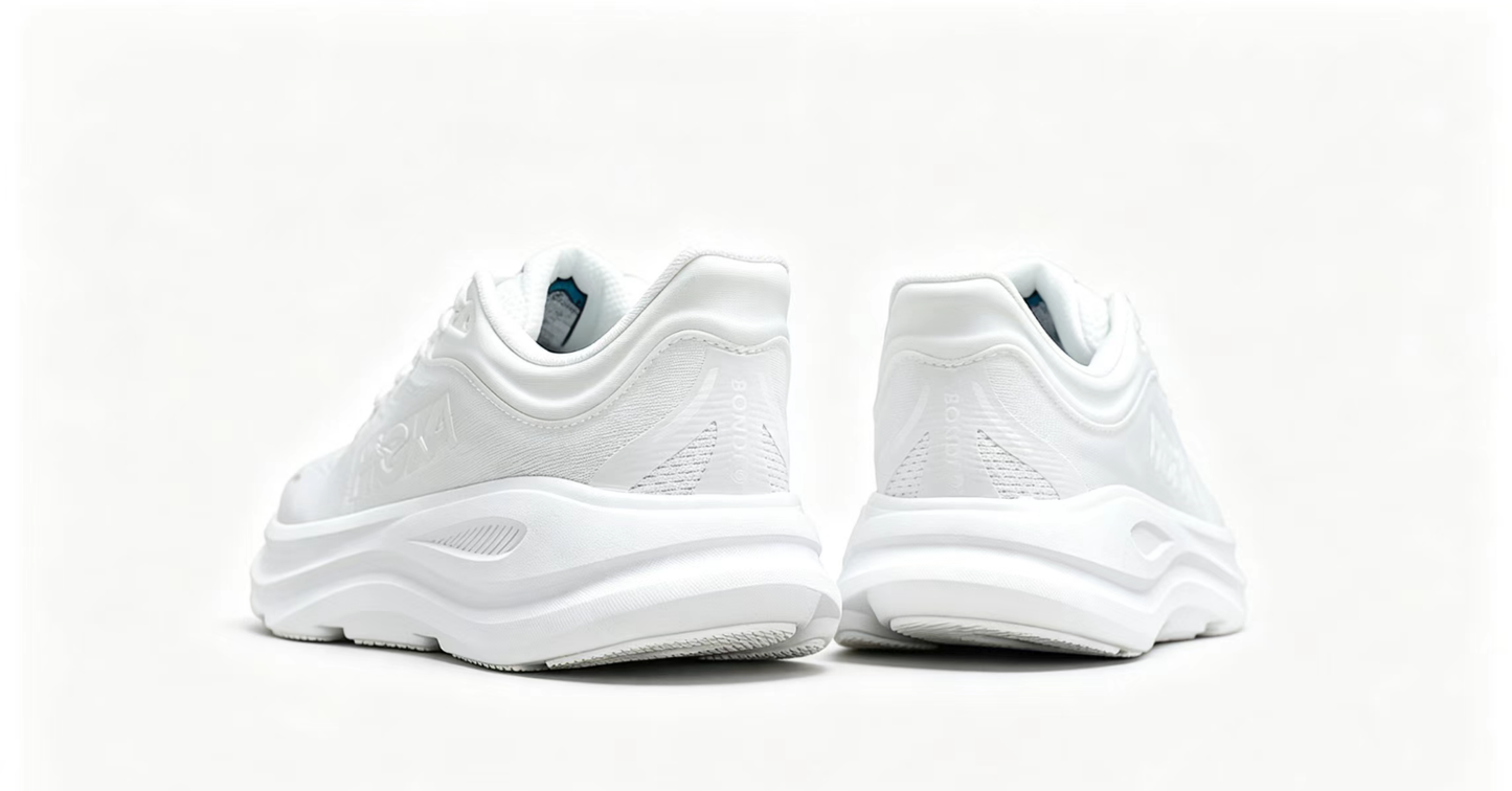 HOKA ONE ONE Bondi 9 – All White / Premium Cushioned Running Shoes
