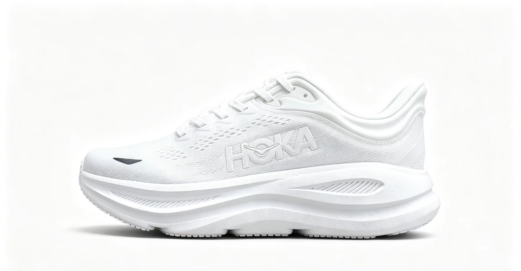 HOKA ONE ONE Bondi 9 – All White / Premium Cushioned Running Shoes