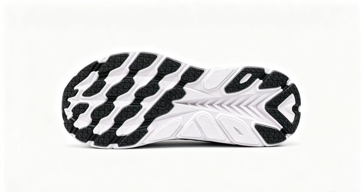 HOKA ONE ONE Clifton 8 – Black & White Running Shoes