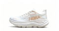 HOKA ONE ONE Clifton 10 – Lightweight White & Peach Runner