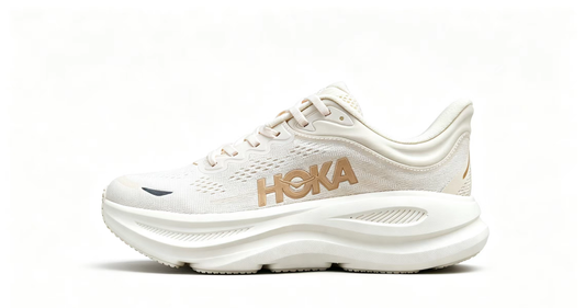 HOKA ONE ONE Bondi 9 – Cream Gold Cushioned Running Shoes