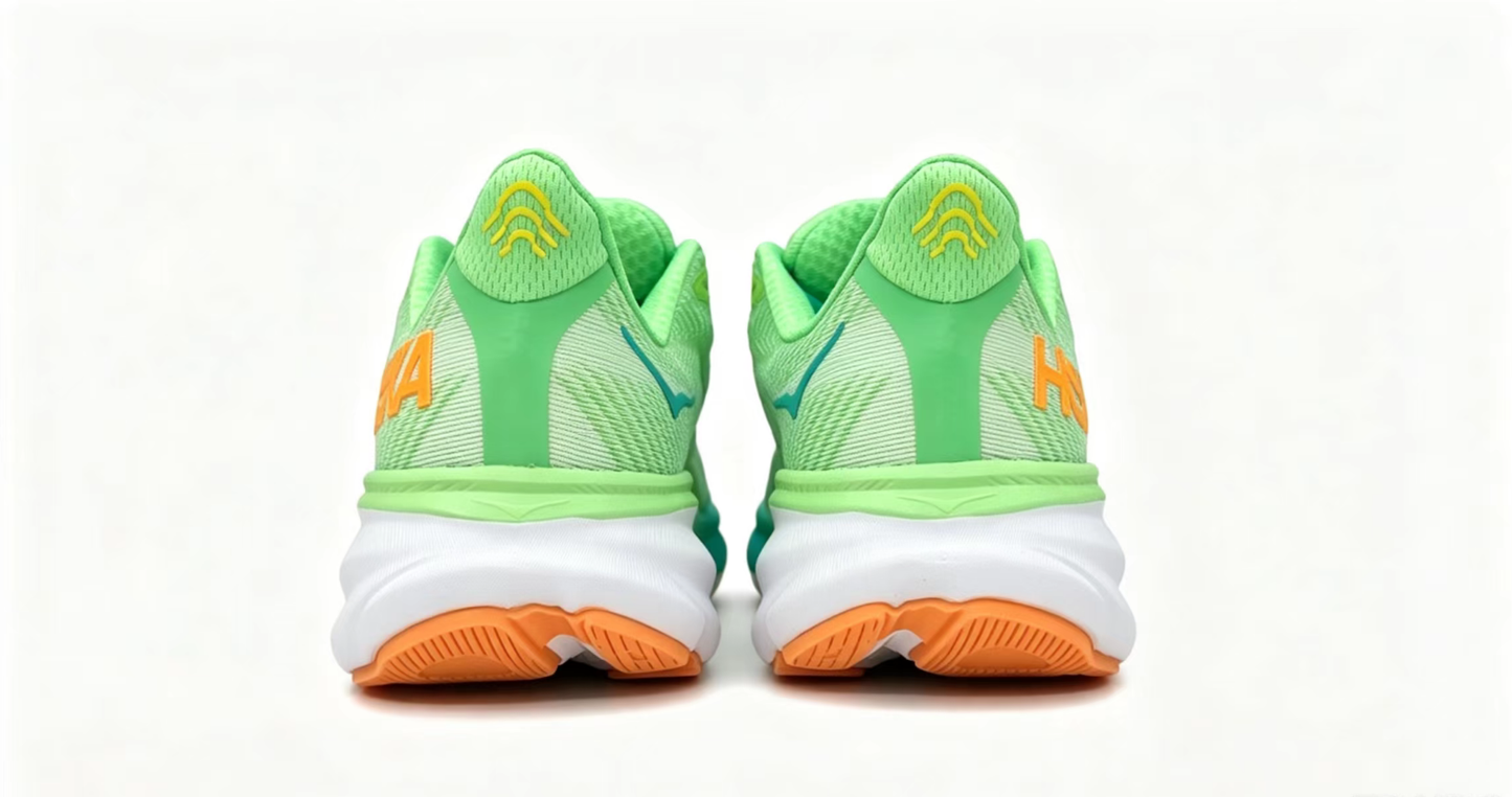 HOKA ONE ONE Clifton 9 – Green & Aqua Running Shoes