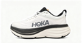 HOKA ONE ONE Bondi 8 White Black Cushioned Performance Running Shoes