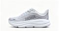 HOKA ONE ONE Bondi 9 – White Grey Cushioned Running Shoes