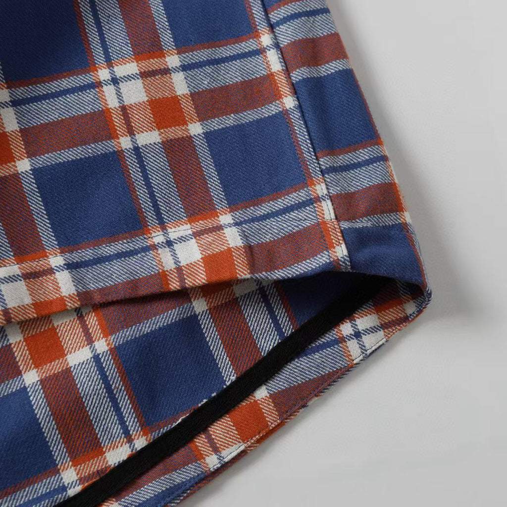 Chrome Hearts 2026 New Striped & Plaid Panel Cardigan-Style Shirt with Silver Hardware