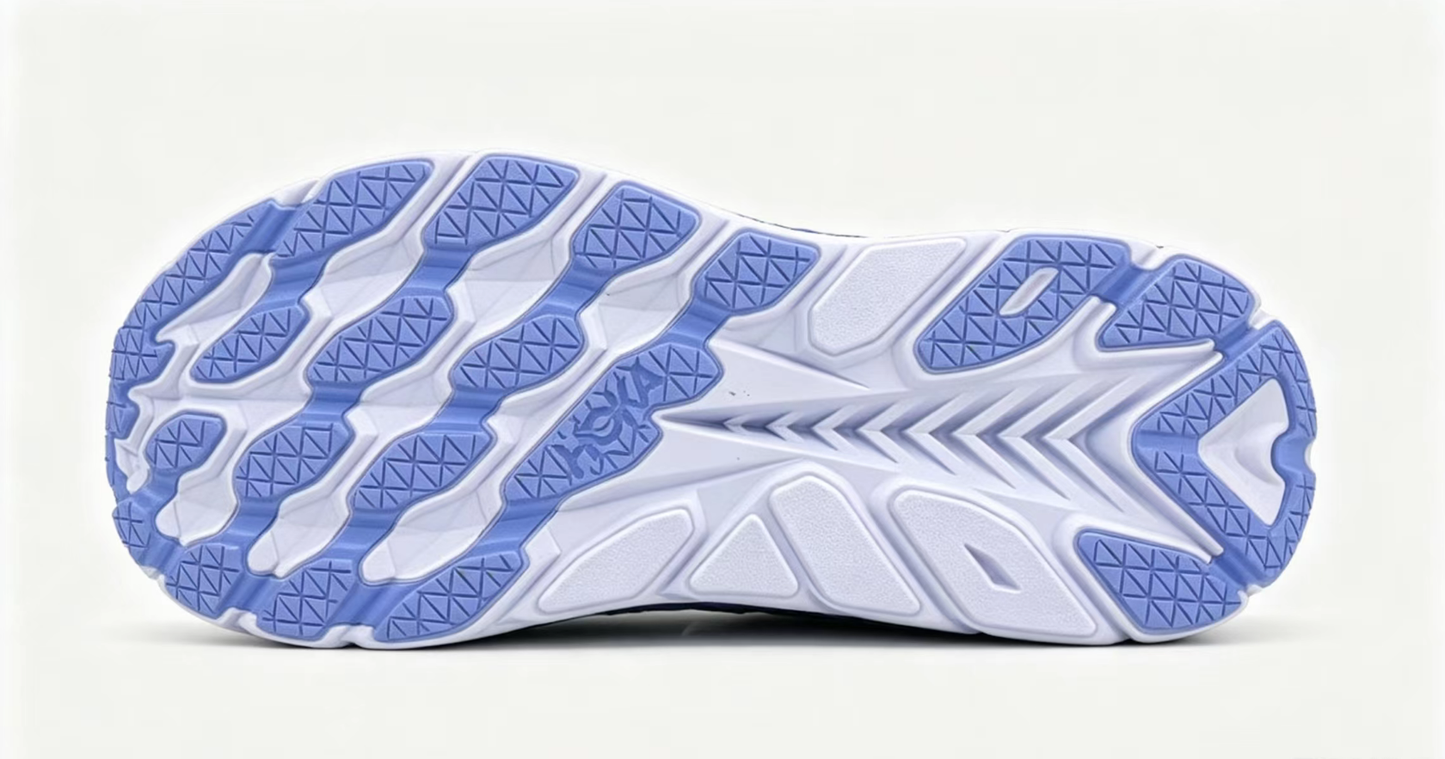 HOKA ONE ONE Clifton 8 – White & Purple Running Shoes