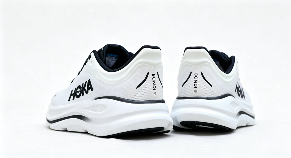 HOKA ONE ONE Bondi 9 – White / Black / Premium Cushioned Running Shoes