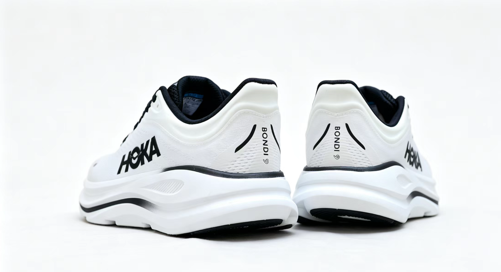 HOKA ONE ONE Bondi 9 – White / Black / Premium Cushioned Running Shoes