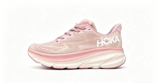HOKA ONE ONE Clifton 9 – Light Pink & Soft Pink Running Shoes