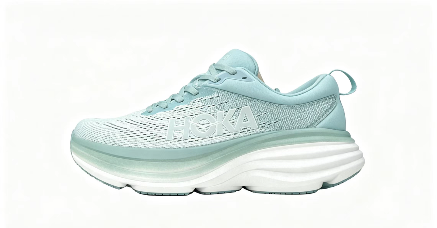 HOKA ONE ONE Bondi8 Running Shoes — Mint Blue