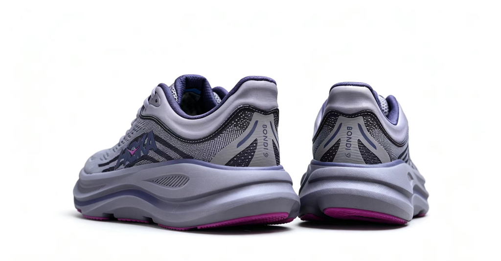 HOKA ONE ONE Bondi 9 – Grey Purple Cushioned Running Shoes