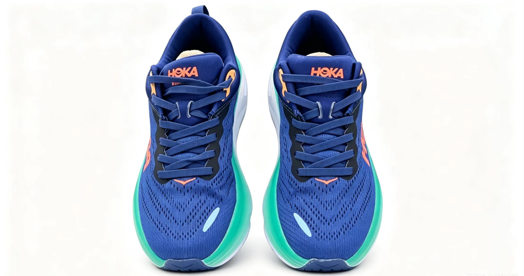HOKA ONE ONE Bondi 8 Navy Blue Green Cushioned Running Shoes