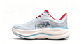 HOKA ONE ONE Bondi 9 – Cushioned Running Shoe in Grey & Red
