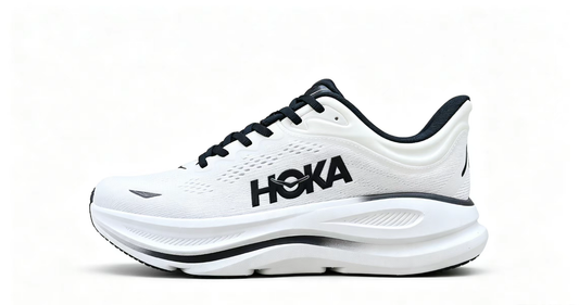HOKA ONE ONE Bondi 9 – White / Black / Premium Cushioned Running Shoes