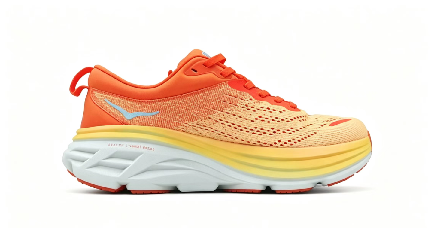 HOKA ONE ONE Bondi8 Running Shoes — Super Orange Gradient