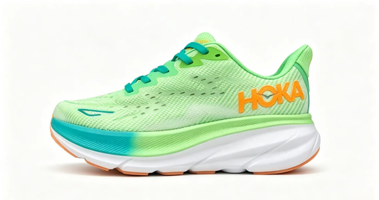 HOKA ONE ONE Clifton 9 – Green & Aqua Running Shoes