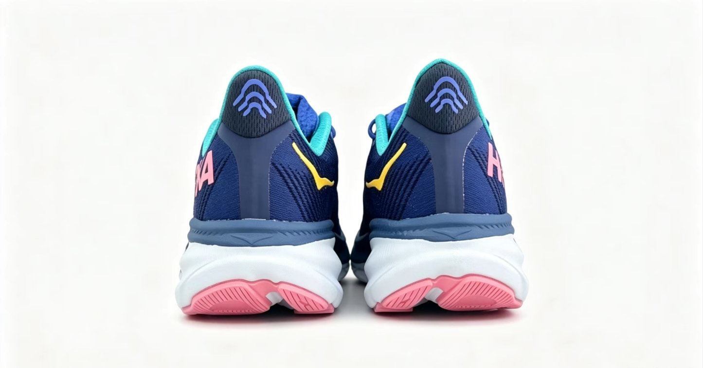 HOKA ONE ONE Clifton 9 – Navy/Pink/Mint | Lightweight Cushioned Running Shoes