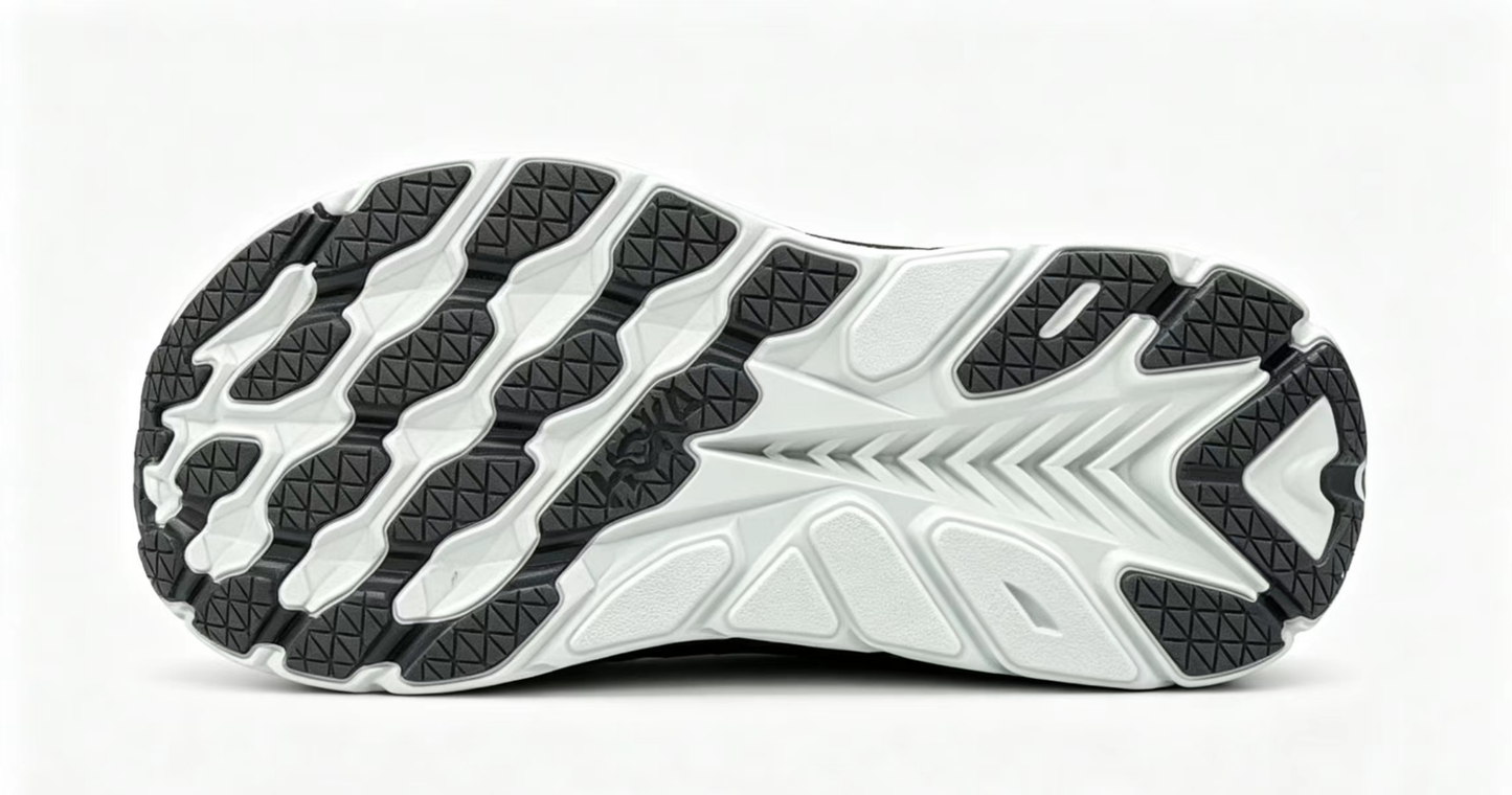 HOKA ONE ONE Clifton 8 – Grey/Red/Yellow Lightweight Running Shoes