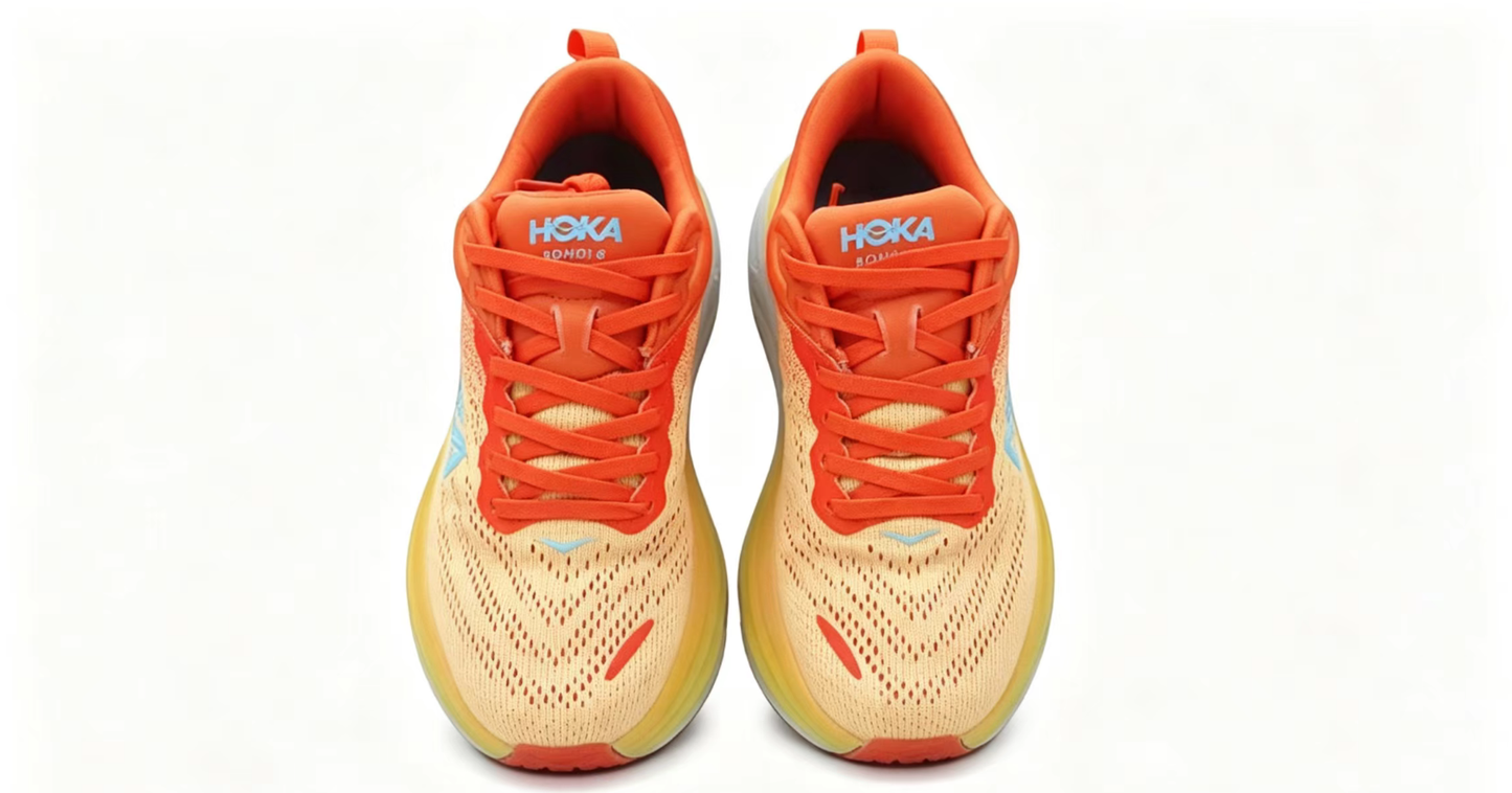 HOKA ONE ONE Bondi8 Running Shoes — Super Orange Gradient