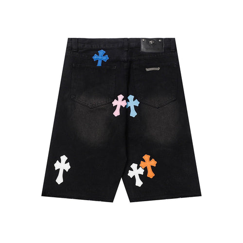 Chrome Hearts Distressed Denim Jeans | Stretch Tapered Fit