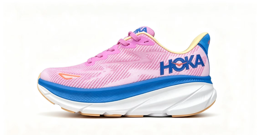 HOKA ONE ONE Clifton 9 – Pink & Blue Running Shoes