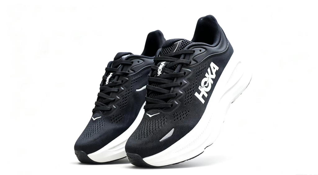 HOKA ONE ONE Bondi 9 – Black / White / Premium Cushioned Running Shoes