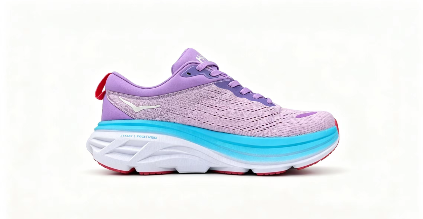 HOKA ONE ONE Bondi 8 Purple Blue Cushioned Running Sneakers