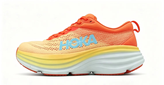 HOKA ONE ONE Bondi8 Running Shoes — Super Orange Gradient