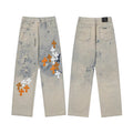 Chrome Hearts Distressed Denim Jeans | Stretch Tapered Fit