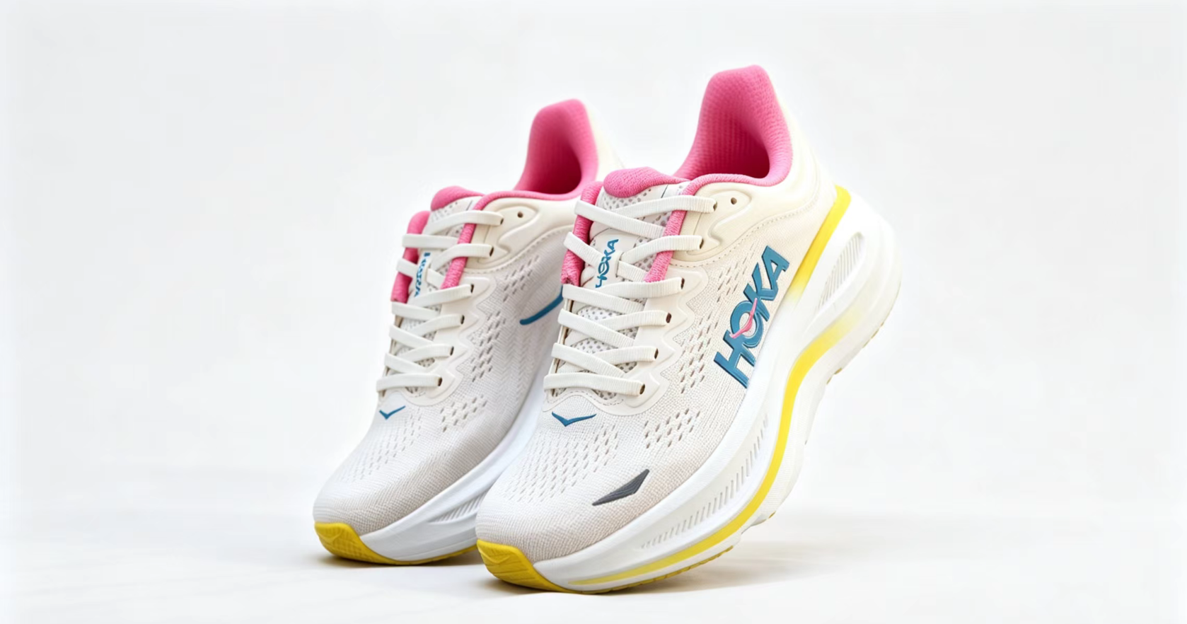 HOKA ONE ONE Bondi 9 – Multi-Color / Pink, Yellow, Blue Accents