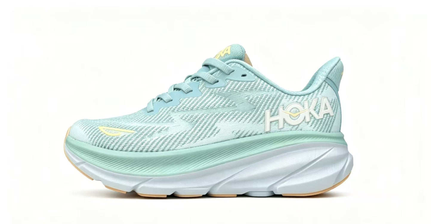 HOKA ONE ONE Clifton 9 Mint Green White Running Shoes