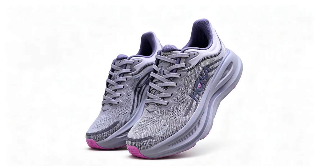 HOKA ONE ONE Bondi 9 – Grey Purple Cushioned Running Shoes