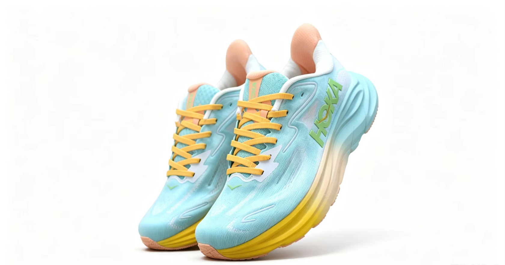 HOKA ONE ONE Clifton 10 – Multi-Color Gradient Ultra-Cushioned Running Shoes