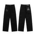 Chrome Hearts Distressed Denim Jeans | Stretch Tapered Fit