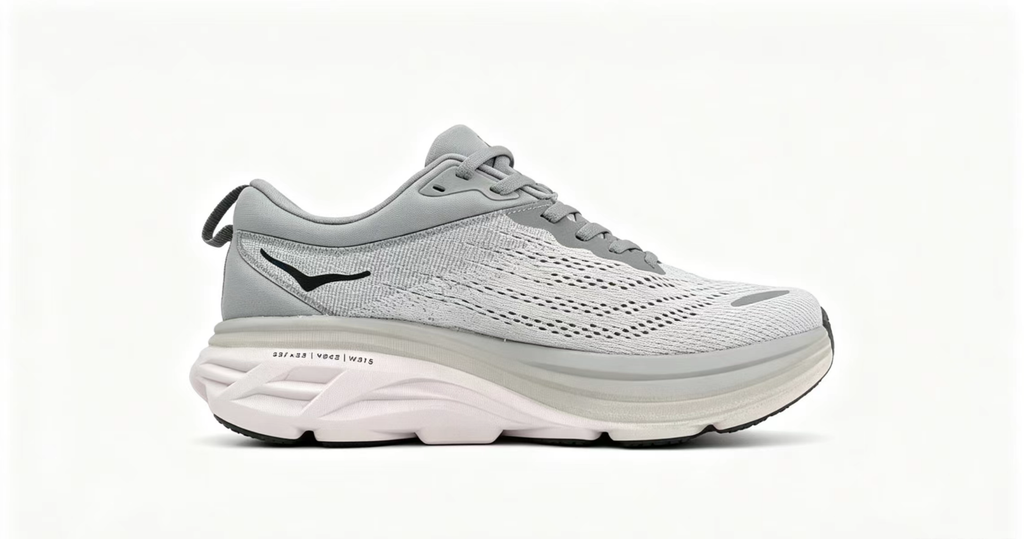 HOKA ONE ONE Bondi 8 “Classic Grey” Premium Cushioned Running Shoes