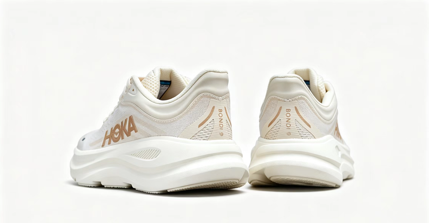 HOKA ONE ONE Bondi 9 – Cream Gold Cushioned Running Shoes