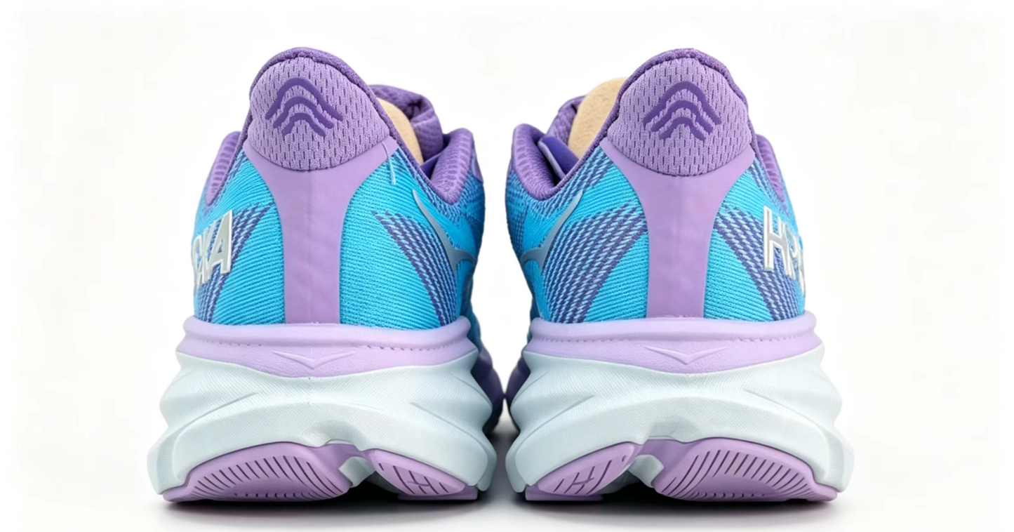 HOKA ONE ONE Clifton 9 – Blue & Purple Running Shoes