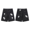 Chrome Hearts Distressed Denim Jeans | Stretch Tapered Fit
