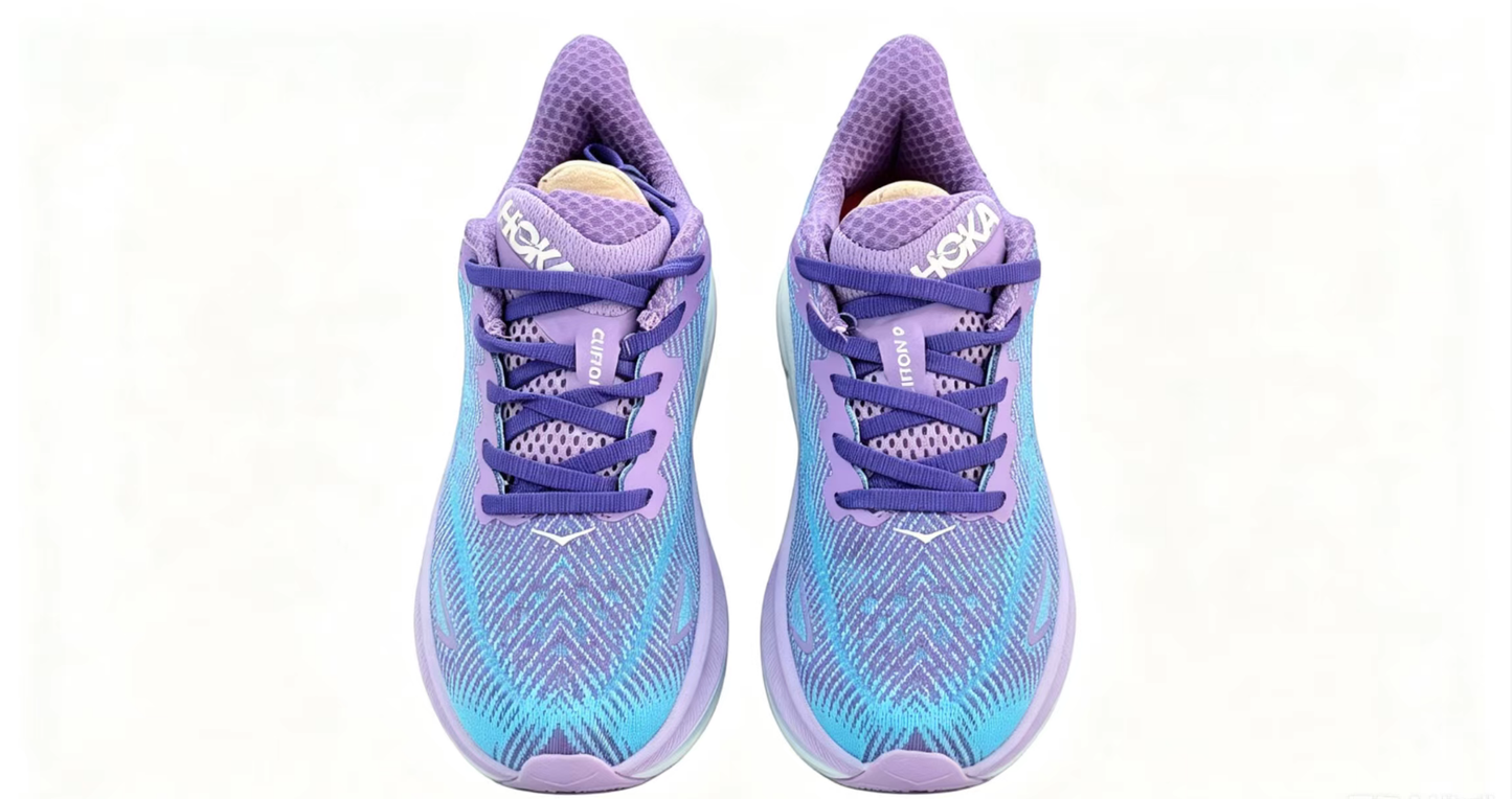 HOKA ONE ONE Clifton 9 – Blue & Purple Running Shoes