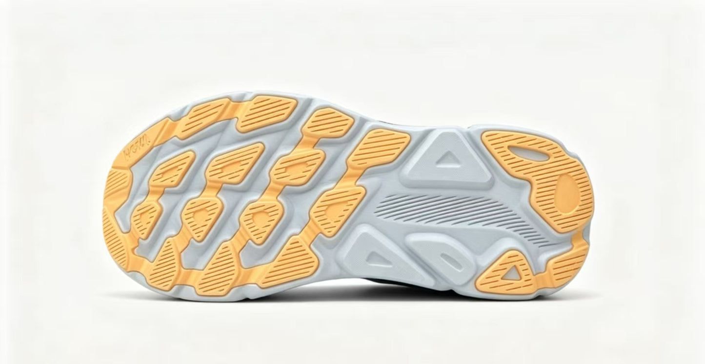 HOKA ONE ONE Clifton 9 – Light Blue / Orange | Lightweight Cushion Running Shoes