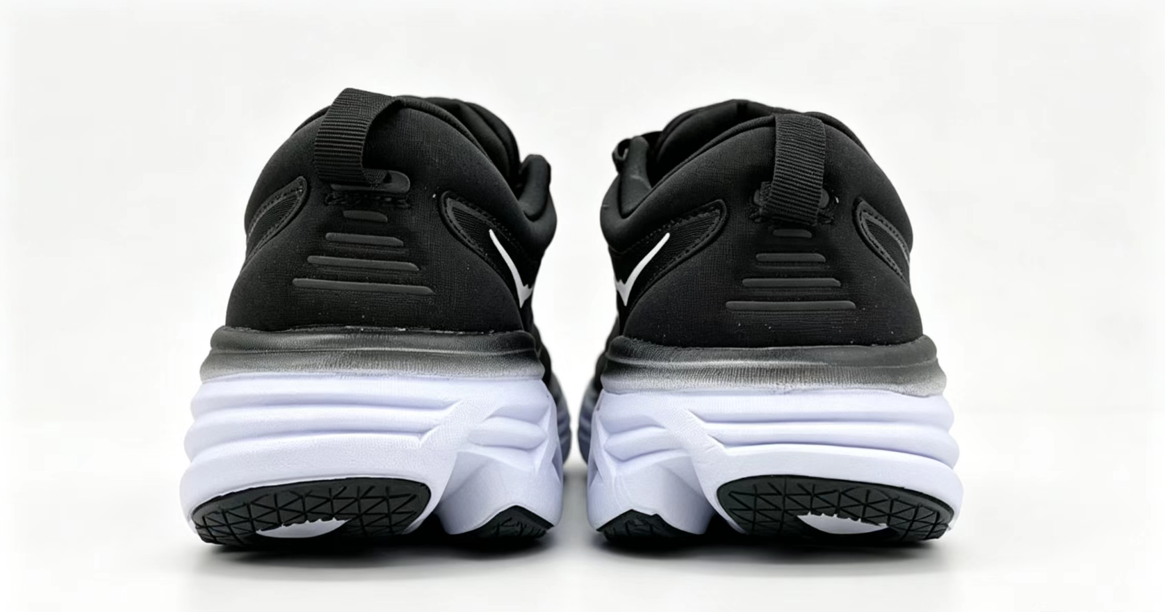 HOKA ONE ONE Bondi 8 Black White Max Cushion Running Shoes