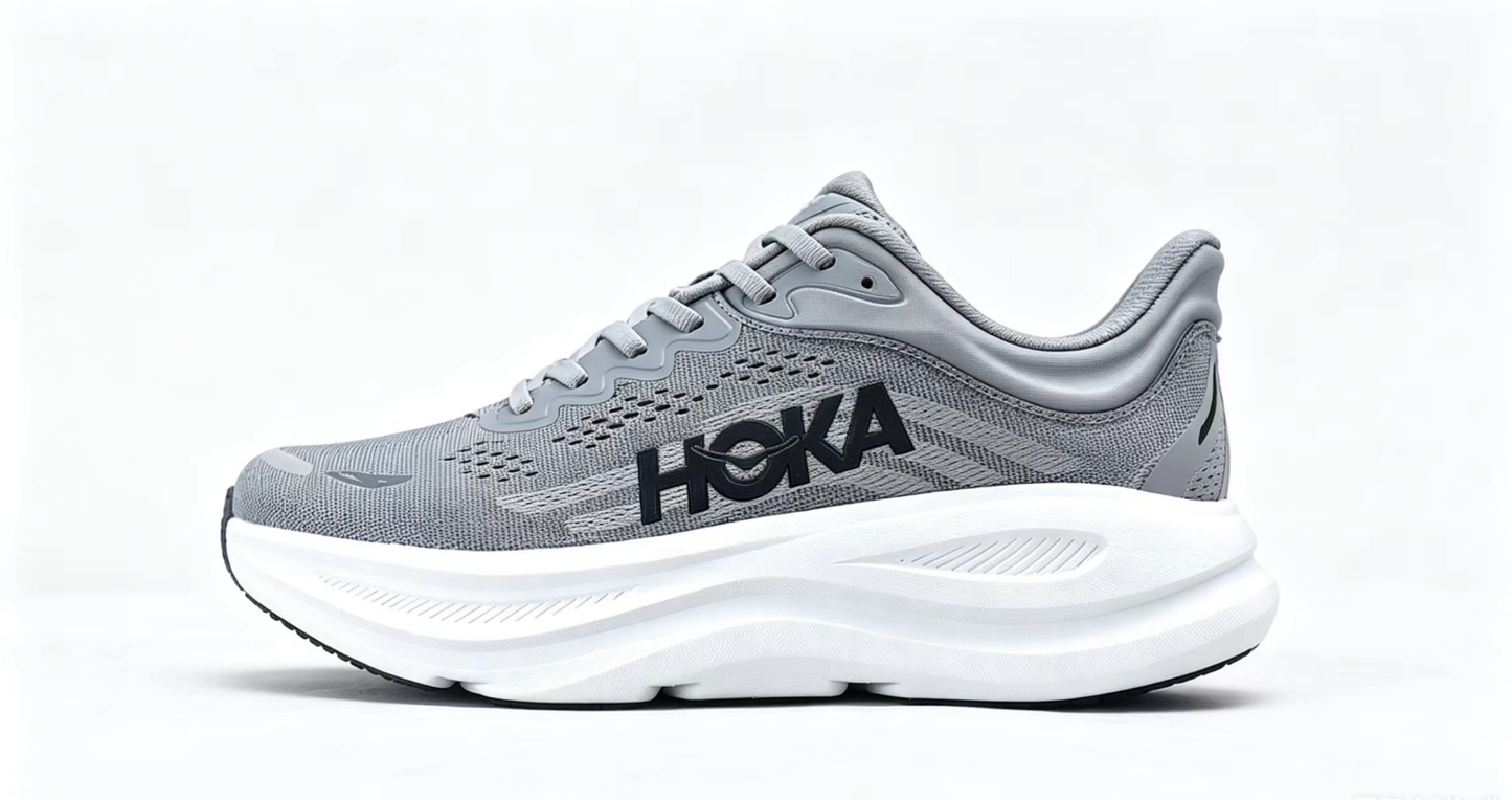 HOKA ONE ONE Bondi 9 Grey Black Running Shoes