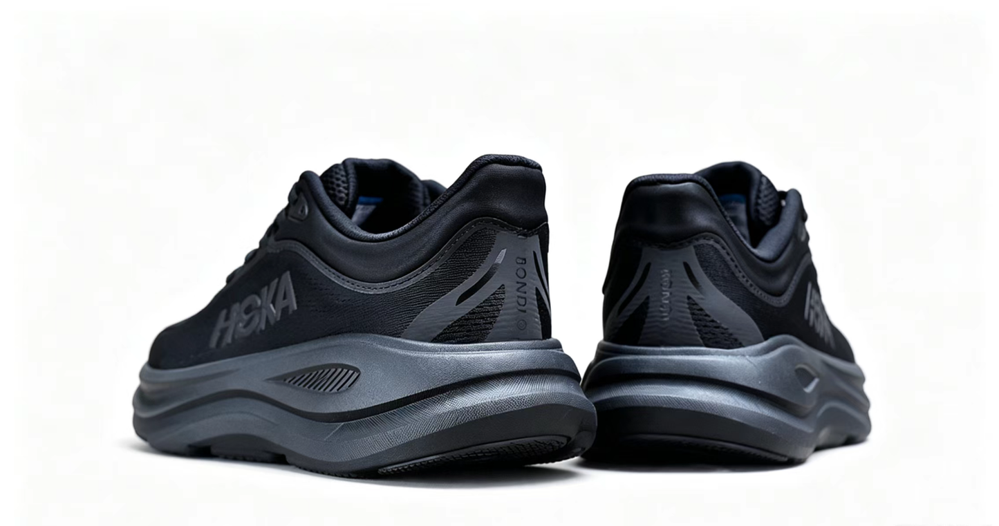 HOKA ONE ONE Bondi 9 – All Black / Premium Cushioned Running Shoes
