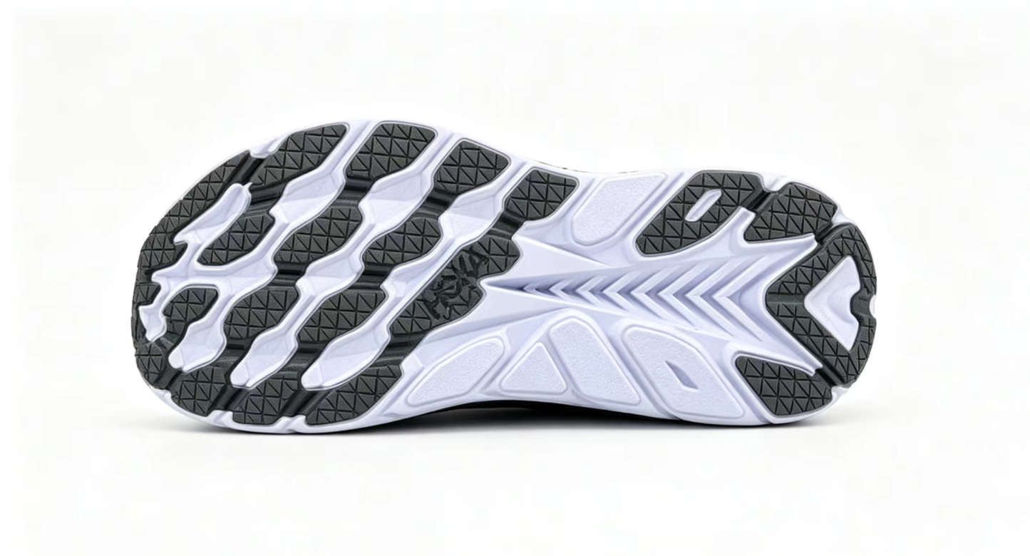 HOKA ONE ONE Clifton 8 – White / Grey Running Shoes