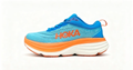 HOKA ONE ONE Bondi 8 Blue Orange Cushioned Running Shoes