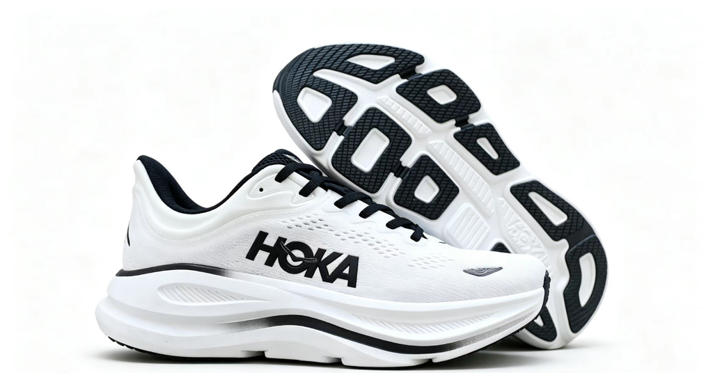 HOKA ONE ONE Bondi 9 – White / Black / Premium Cushioned Running Shoes