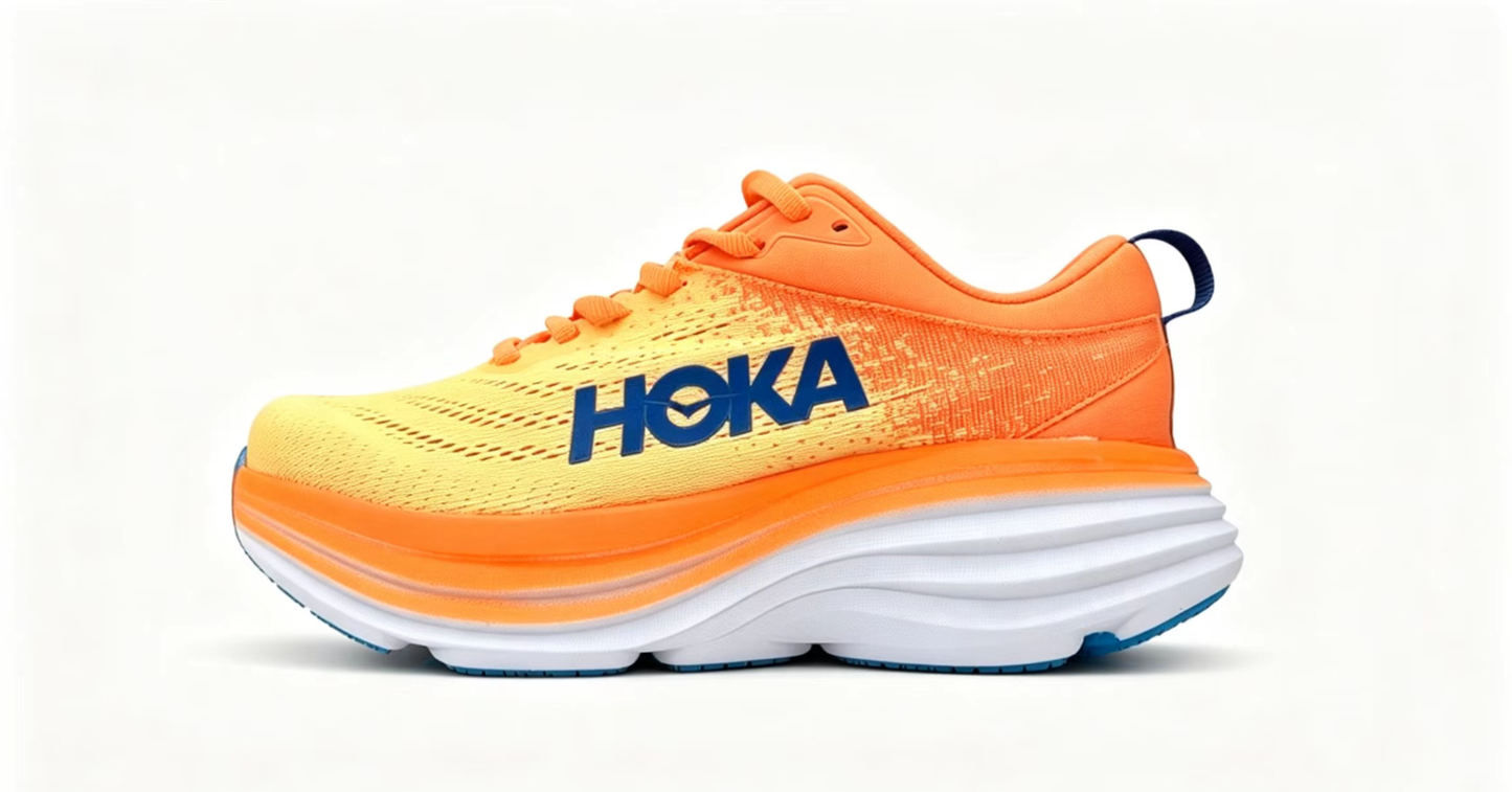 HOKA ONE ONE Bondi8 Running Shoes — Orange Gradient Edition