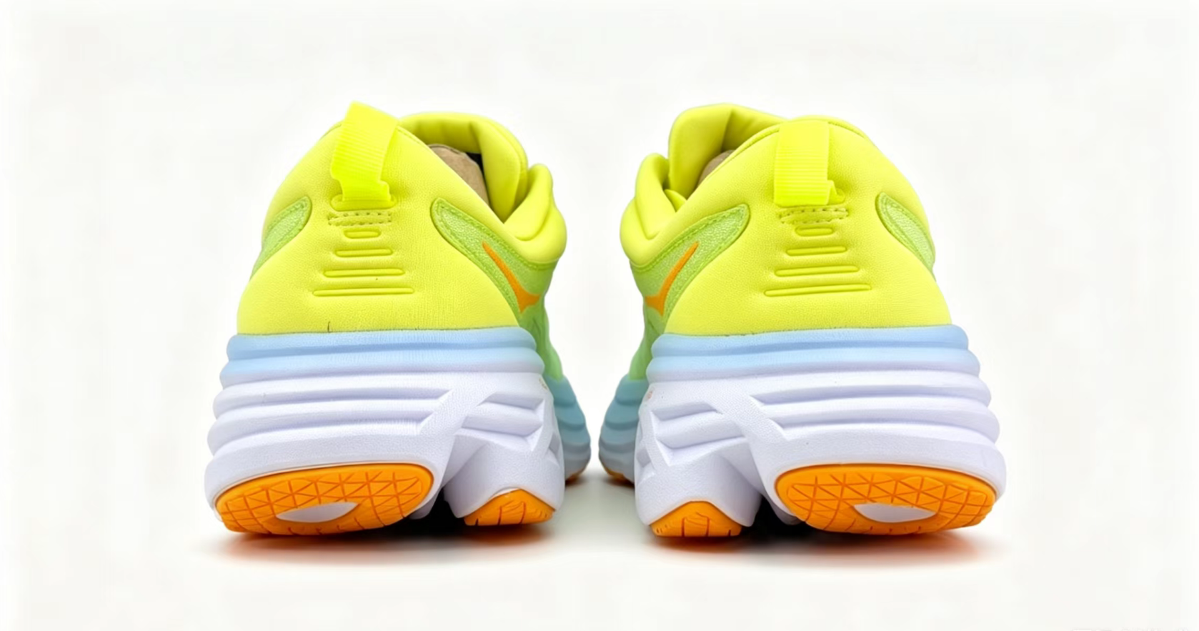 HOKA ONE ONE Bondi 8 — Bright Green and Blue